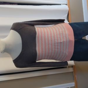 American Eagle Outfitters pink and grey sweater XS